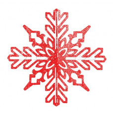 Елочная фигура Снежинка ажурная 3D, 35 см, цвет красный