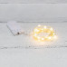 Гирлянда «Роса» с крупными каплями 2 м, 20 LED, теплое белое свечение, 2хCR2032 в комплекте NEON-NIGHT