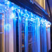 Гирлянда Айсикл (бахрома) светодиодный, 4,8 х 0,6 м, белый провод, 220В, диоды синие, SL255-136-6