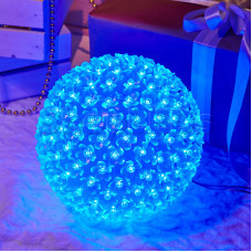 Шар светодиодный 220V, диаметр 20 см, 200 светодиодов, цвет синий, SL501-607